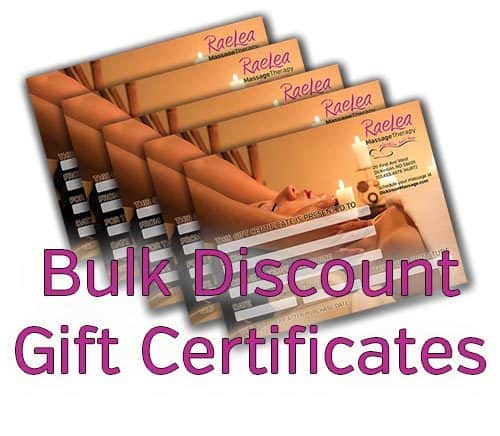 massage gift certificates bulk discount